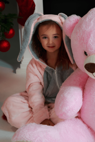 Cute bunny pink jumpsuit