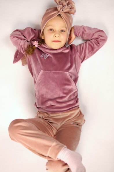 Bunny girls tracksuit in two colors with a turban with a frill